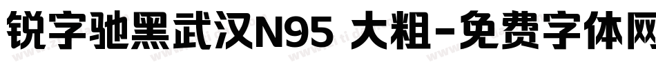 锐字驰黑武汉N95 大粗字体转换